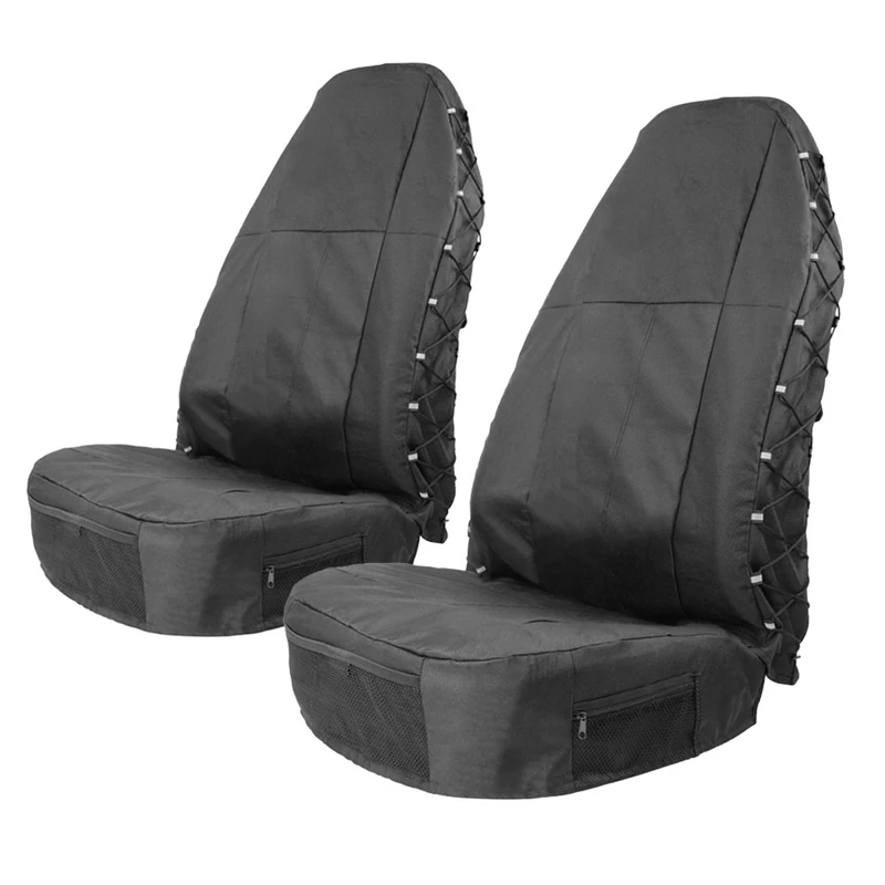 Tirol SmartSpec Waterproof Universal Car Bucket Seat Protector Pack of 2 with Multi-Pockets Organizer Storage