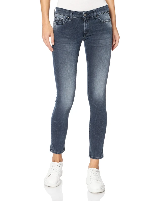 REPLAY Women's Luz Skinny Jeans, Blue (Dark Denim 7), W24/L32