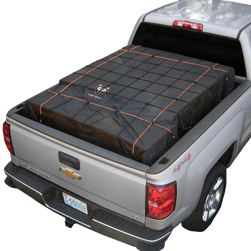 Rightline Gear Weatherproof Truck Bed Cargo Net with Built-in Tarp, 8.8 by 10 Feet