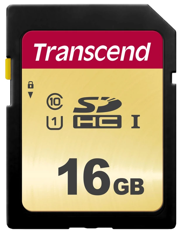 Transcend SDC500S 16GB SDHC MLC Class 10 U1 Memory Card, Speed 95/20MB/s