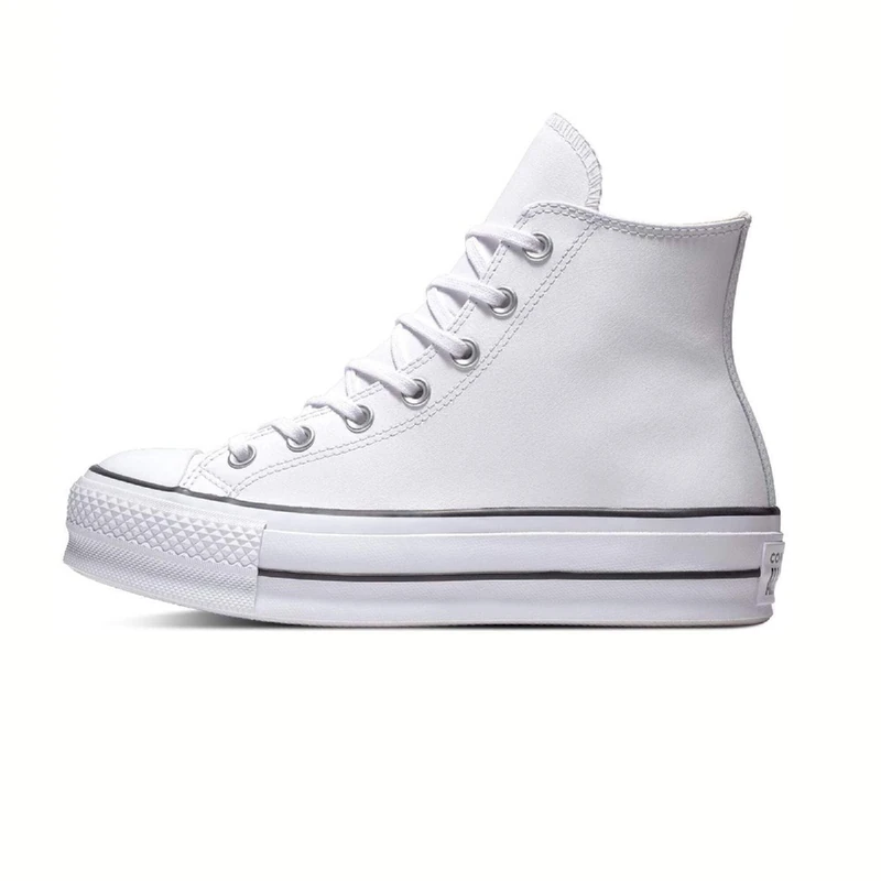 Converse All Star Lift Hi Black White Leather - 7 UK