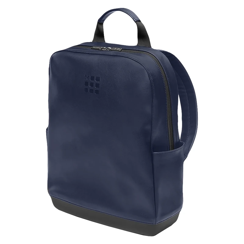 Moleskine Classic Collection Leather Backpack, Backpack for PC compatible with Tablet, Laptop iPad up to 15", Dimensions 32 x 42 x 11 cm, Sapphire Blue