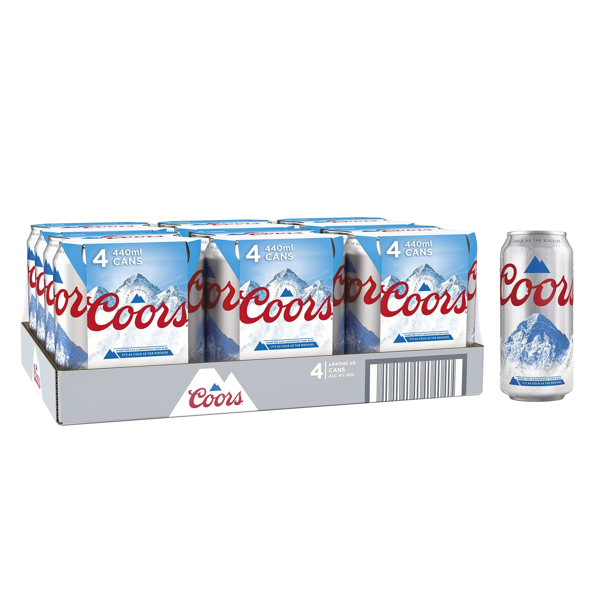 Coors Lager Beer 24 x 440 ml (cans)