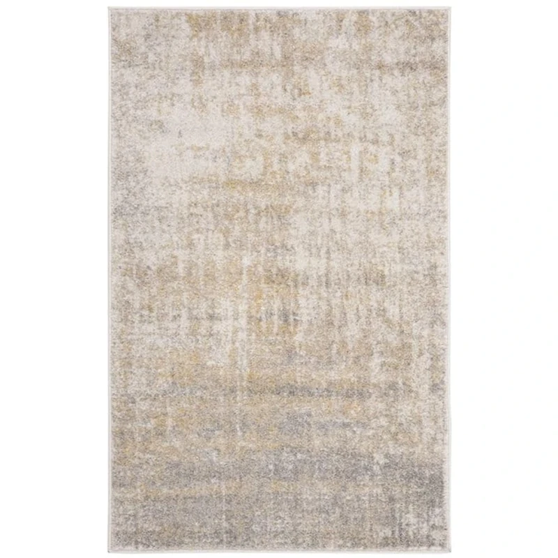 SAFAVIEH Modern Rug for Living Room, Dining Room, Bedroom - Adirondack Collection, Short Pile, in CREME;Gold, 91 X 152 cm