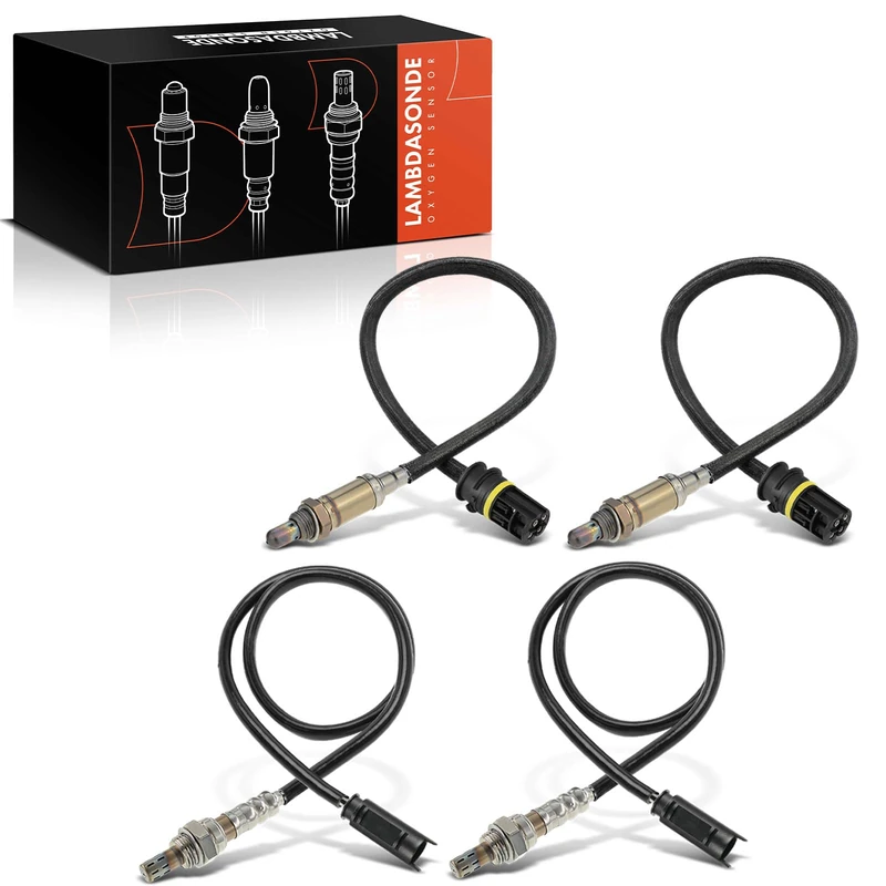 4x Lambda Sensor according to Cat and Upstream Cat Compatible with E36 E38 E39 E46 E53 E60 E61 E65 E66 E67 E83 E85 LM_ 1998-2006