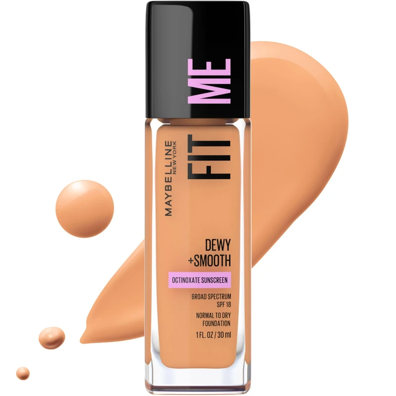 MAYBELLINE - Fit Me Dewy + Smooth Foundation Warm Honey - 1 fl oz (30 ml)