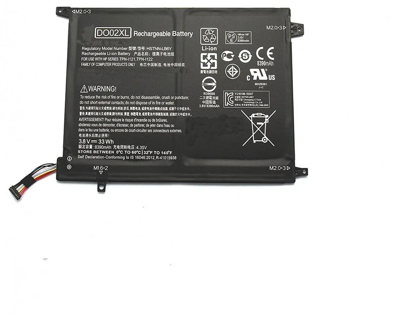 Amsahr 3.8 amV 33 W 8390 mAh Replacement Battery for HP DO02XL/Pavilion x2 10-j025tu