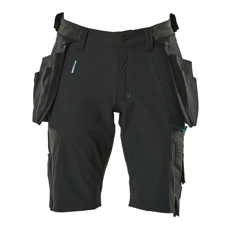 MASCOT Shorts with Removable Hanging Pockets Craftsman Shorts Size C54 Black - Image 1