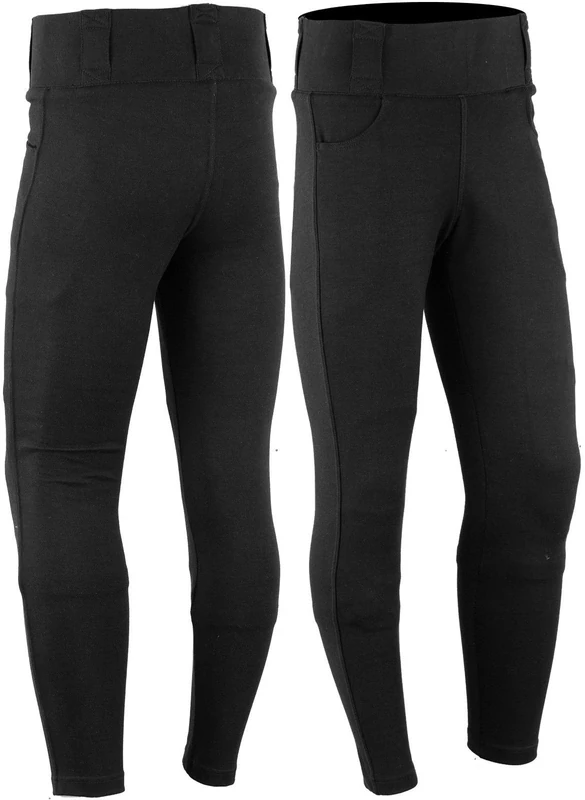 Bikers Gear Australia Women's Kl901-14 Ladies Kevlar Lined Protective Motorcycle Leggings with Removable CE Armour, Black, 14 UK