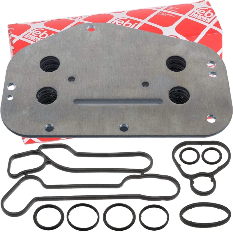 febi bilstein 101406 oil cooler with gasket set, 1 piece