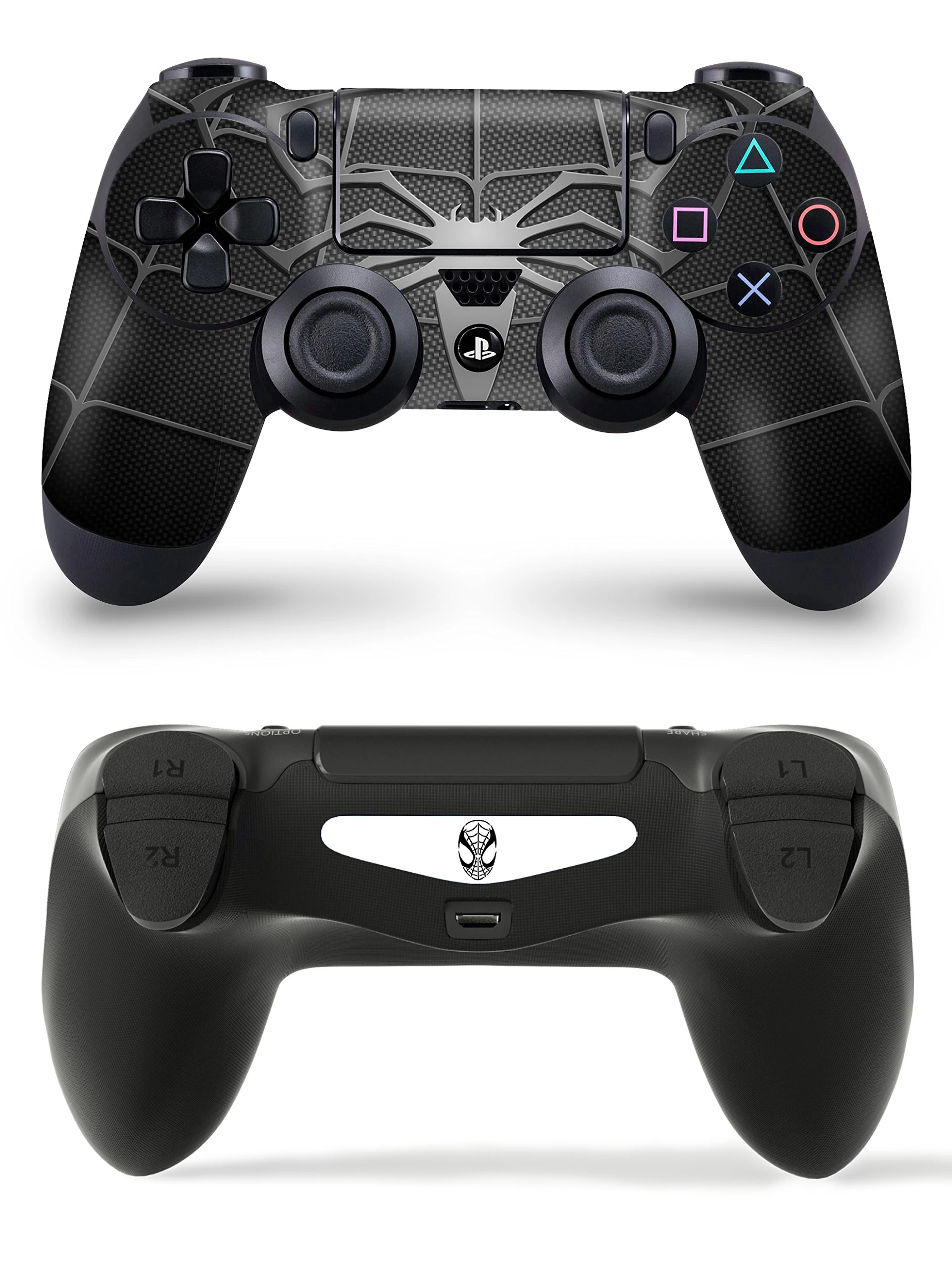giZmoZ n gadgetZ 2 x Spider PlayStation 4 PS4 Controller Skins Full Wrap Vinyl Sticker