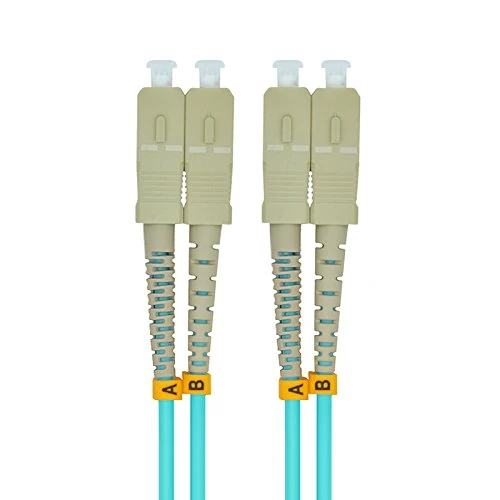 Jeirdus 20M 20Meters 65ft SC to SC Duplex 10Gb OM4 Fiber Optic Cable Jumper Optical Patch Cord 50/125 Multimode SC-SC