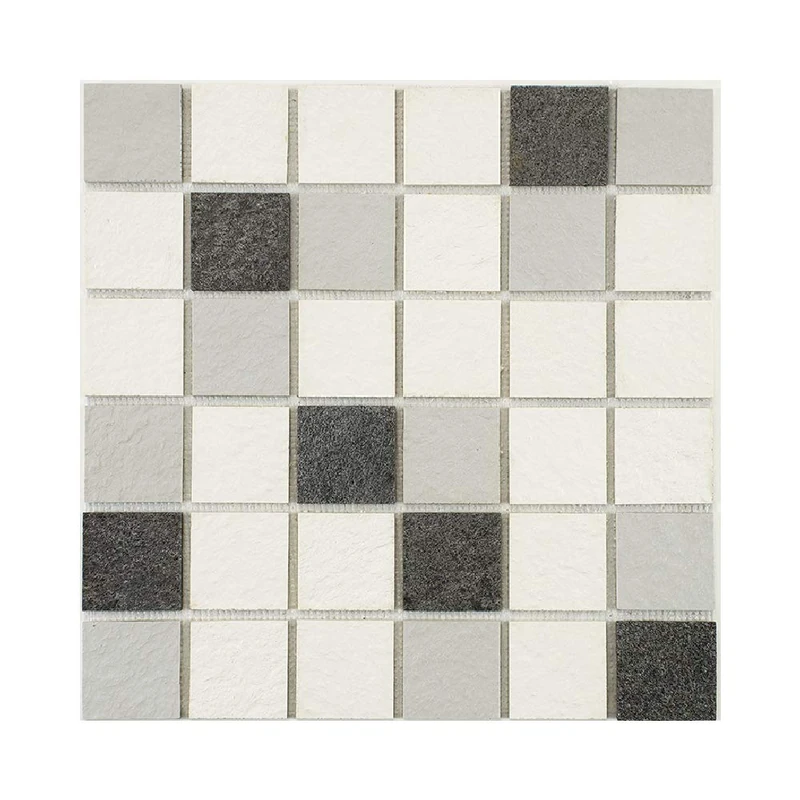 U-tile 704-L-5, Mixed Stone and White, 100 x 50/5 x 2