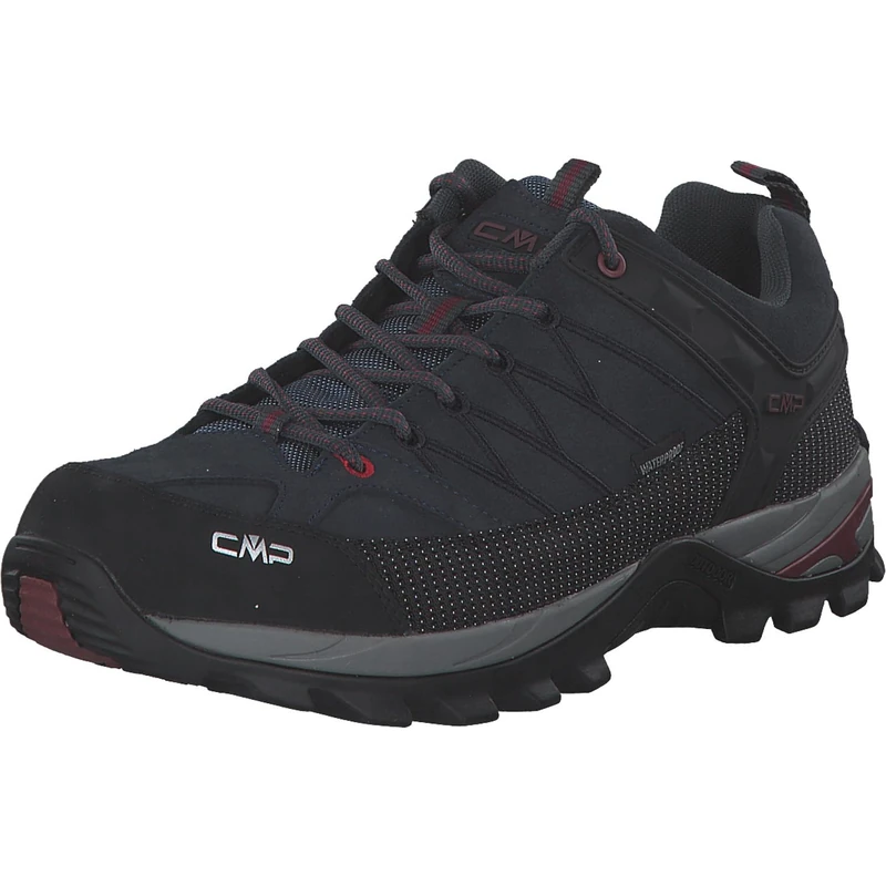 CMP Rigel Low Trekking Shoes Wp Asphalt-Syrah UK 9.5