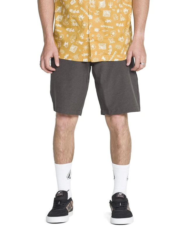 Volcom Men's Kerosene 21" Hybrid Chino Shorts Casual, Charcoal Heather, 36