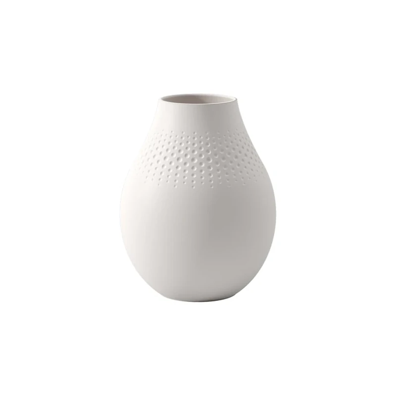 Villeroy & Boch Collier Blanc Vase Perle No. 2, 16x16x20 cm, Premium Porcelain, White