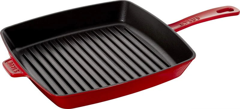 STAUB Cast Iron American Square Grill, 30 x 30 cm, Cherry