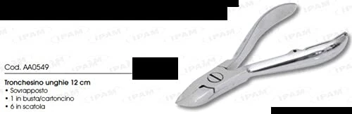Set 6 IPAM Aa0549 Nail Nippers 12cm Profess Manicure and Pedicure - Image 1