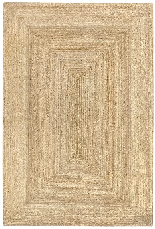 HAMID Jute Alhambra natural colour rug – 100% jute fibre (200 x 300 cm).