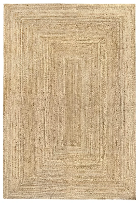 HAMID Jute Alhambra natural colour rug – 100% jute fibre (220 x 360 cm).