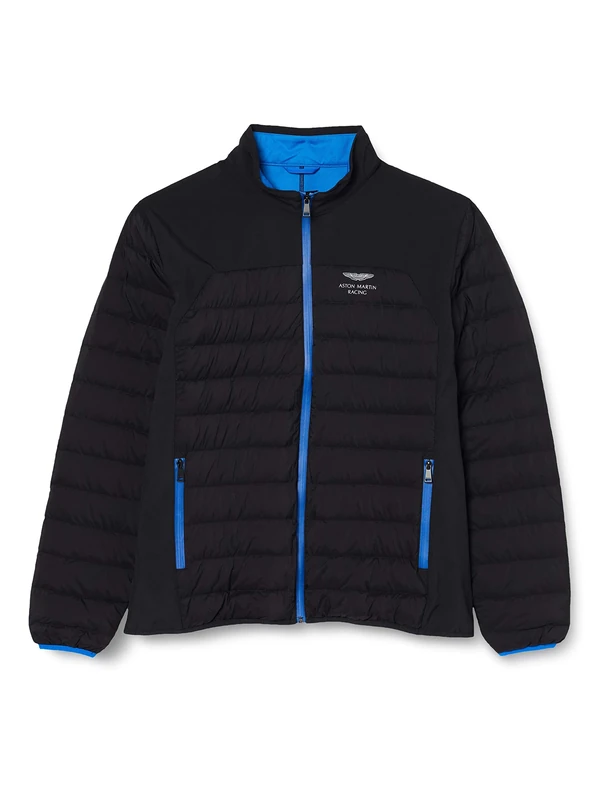 Hackett London Men's AMR Hybrid Moto Jacket, Black, 2X-Large