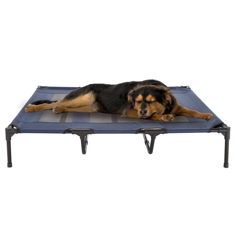 Petmaker Elevated Dog Bed - 48x35.5-Inch Portable Pet Bed with Non-Slip Feet - Indoor/Outdoor Dog Cot or Puppy Bed for Pets up to 110lbs (Blue) - Image 1