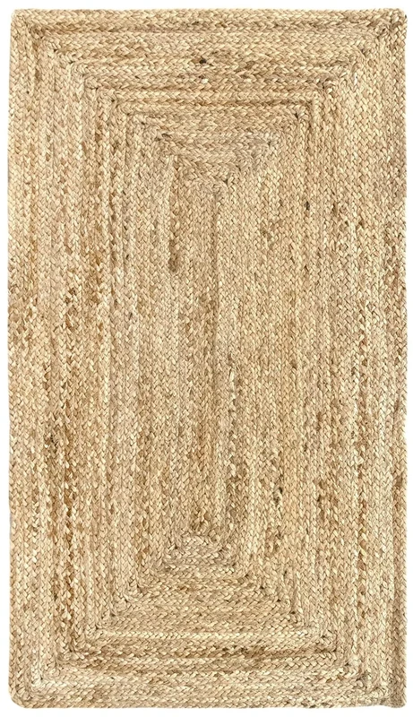 HAMID Jute Alhambra natural colour rug – 100% jute fibre (60 x 110 cm).