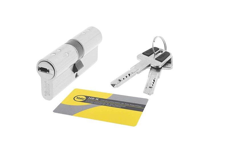 Yale hsk4050nm4 High Security Cylinder Lock, nickel-plated, 40 x 50 mm