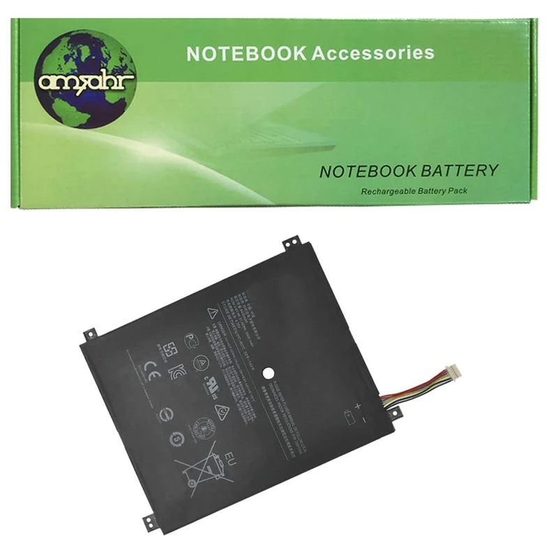 amsahr 3.75 V 31.05 W 8280 mAh Replacement Battery with Stereo Earphone for Lenovo 5B10K37675/Ideapad NB116