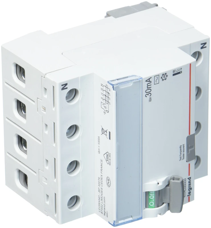 Legrand 411708 TX3 FI 40A 4P 30MA AC Circuit Breaker