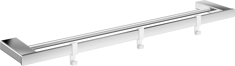 EMCO loft Double Bath Towel Rail 600 mm Plus 3 Hooks Chrome