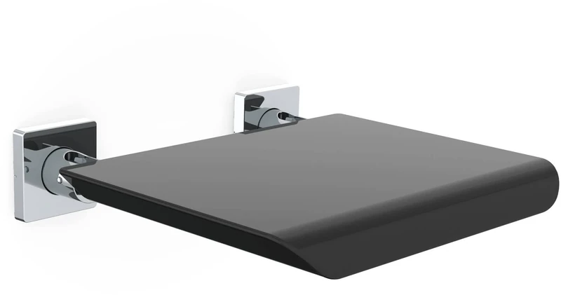 EMCO System2 Shower Seat for Wall Mounting, Folding Shower Chair Made of Plastic and Metal, Practical Shower Aid Load Capacity up to 110 kg, TÜV-Test