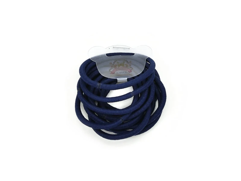 PrettyBoutique Set of 12 4mm thick Endless Snag Free Hair Elastics Bobbles Bands Ponios (Navy)