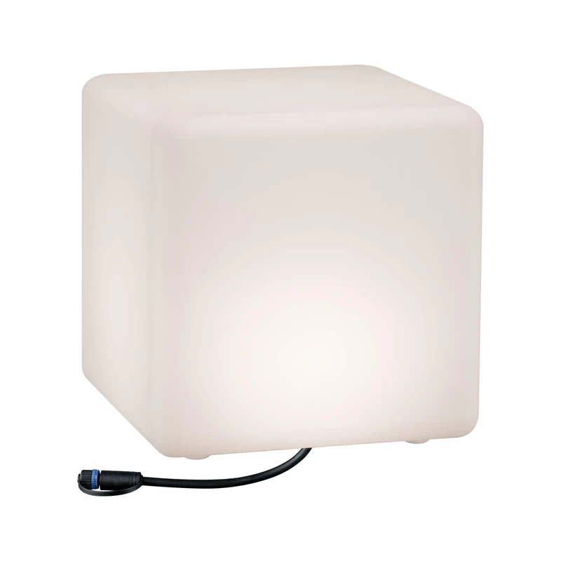 Paulmann 94181 Outdoor Plug & Shine Light Object Cube IP67 3000K 575lm 24V, 6.5 W, White