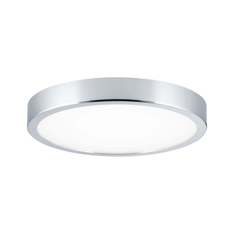 Paulmann 70882 Aviar Ceiling luminaire LED Panel Ceiling lamp Flat Ceiling Light IP44 Splash-Water Protected 20W Bathroom lamp Chrome Including lamp