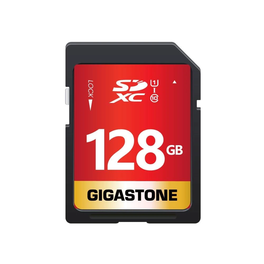 Gigastone 128GB SD Card UHS-I U1 Class 10 SDXC Memory Card High Speed Full HD Video Canon Nikon Sony Pentax Kodak Olympus Panasonic Digital Camera