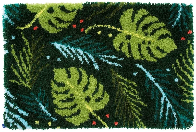 Vervaco Latch Hook Rug Latch Hook, Cotton, multicoloured, 70 x 45 x 0.3 cm