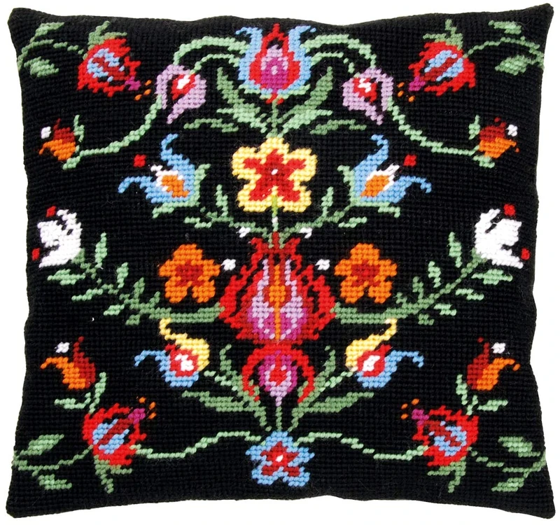 Vervaco Tapestry Kit: Cushion: Folklore II, Cotton, NA, 40 x 40cm / 16" x 16"