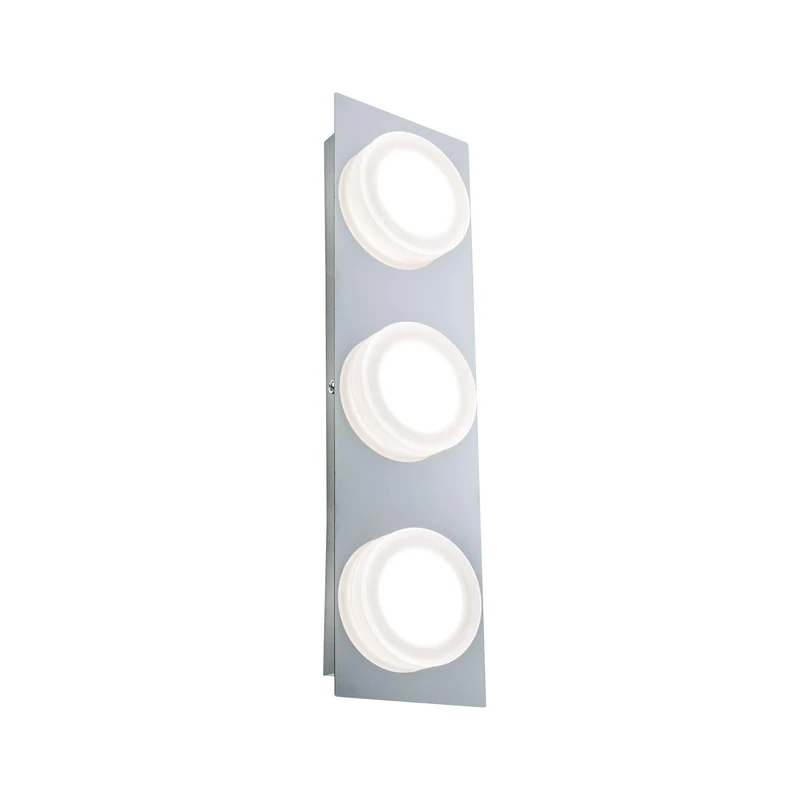 Paulmann 70876 LED Wall luminaire Doradus Rectangular incl. 3x4.7 watt Wall lamp Chrome Mirror luminaire Metal, Plastic Hallway lamp 3000 K