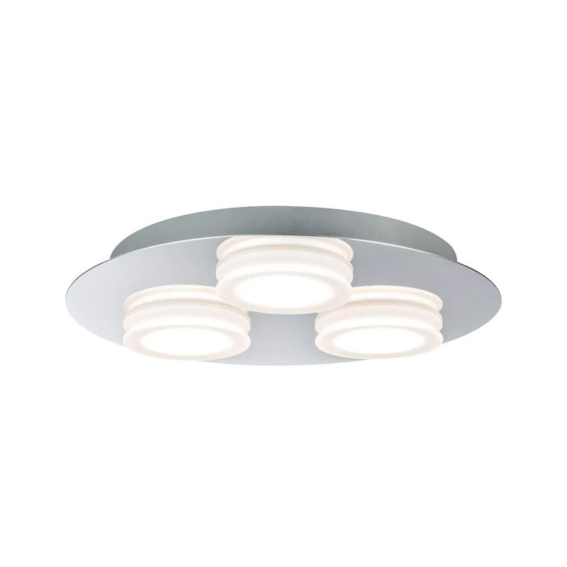 Paulmann 70874 LED Ceiling luminaire Doradus Round incl. 3x4.7 watt Ceiling lamp Chrome Living Room lamp Metal, Plastic Hallway lamp 3000 K