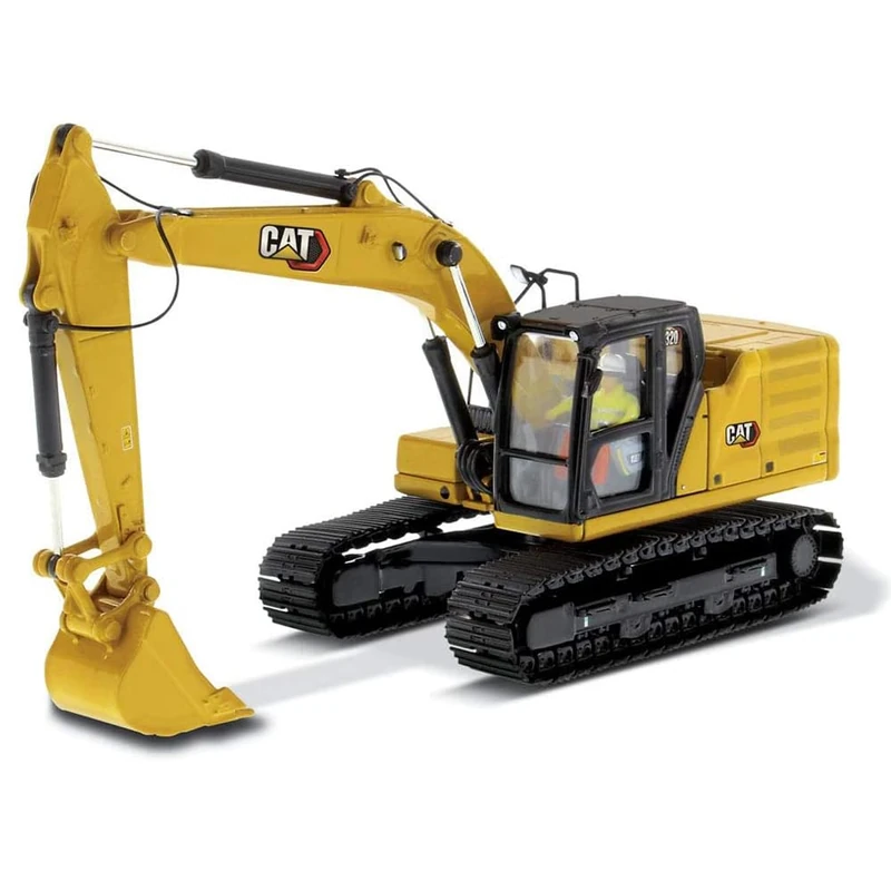 Diecast Masters 85569 Caterpillar 320 Hex Excavator 1:50 Scale Approx. 18.3 x 6.3 x 8 cm, Ages 14 Years, 85569, Yellow