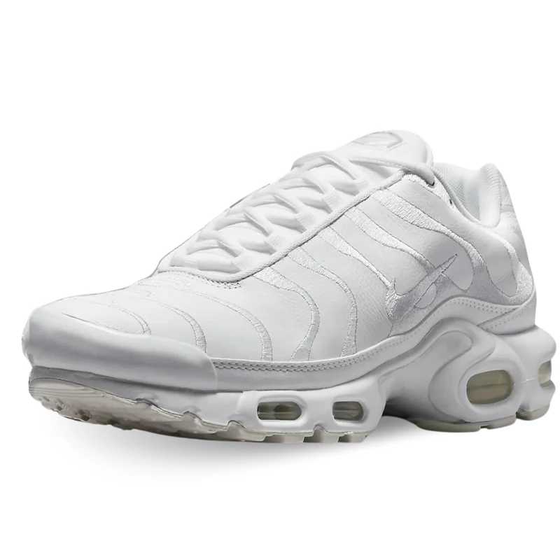 NIKE Men's Air Max Plus Running Shoes, White 001, 10 UK