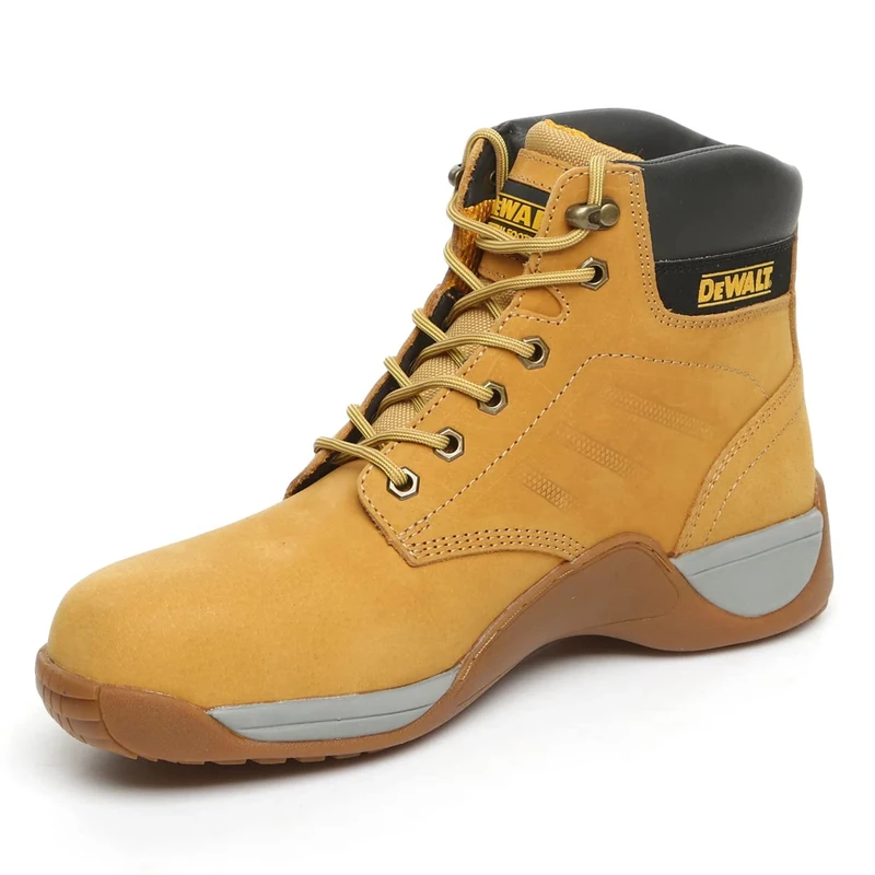 DEWALT Builder Mens Safety Work Lace Up SB Steel Toe Ankle Boots UK 8 / EU 42 Yellow