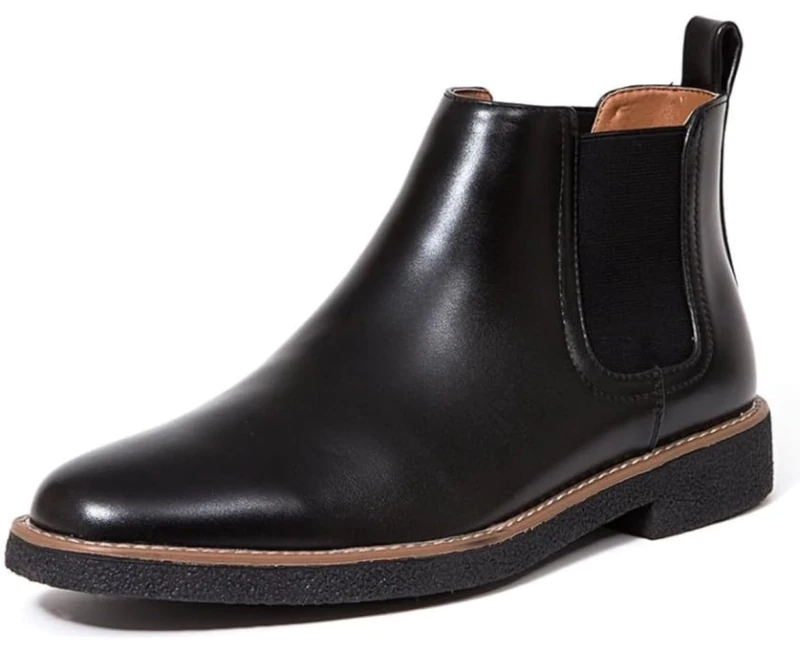 Deer Stags Men's Rockland Chelsea Boot, Black Smooth, 12 UK