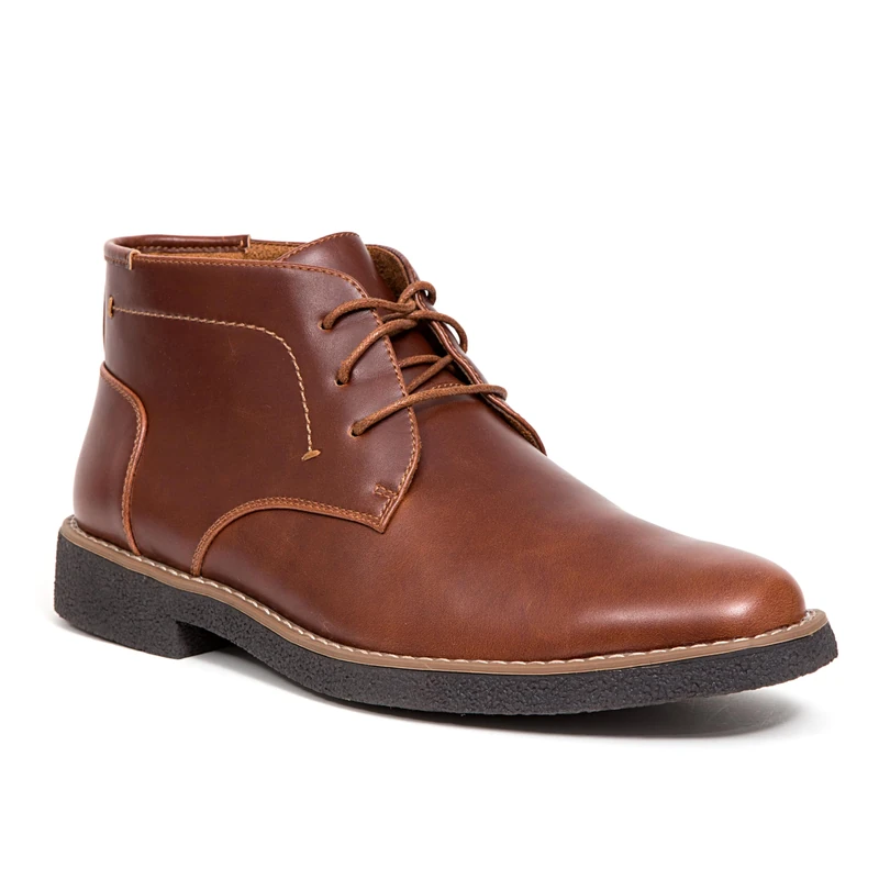 Deer Stags Men's Bangor Memory Foam Dress Casual Comfort Chukka Boot, Redwood Smooth, 6.5 UK
