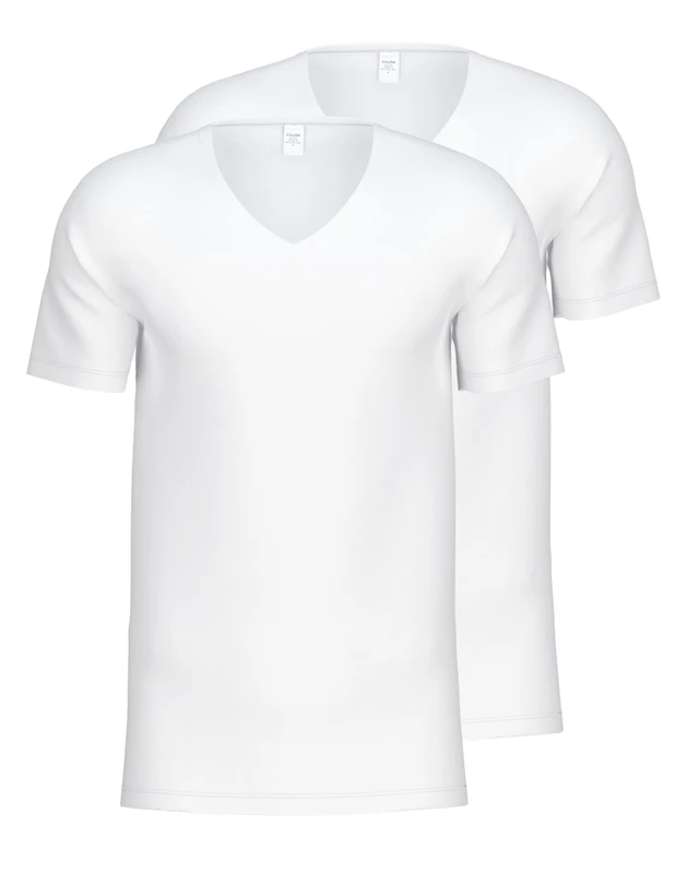 Calida Men's Natural Benefit T-Shirt Not Applicable, White (Weiss 001), Small