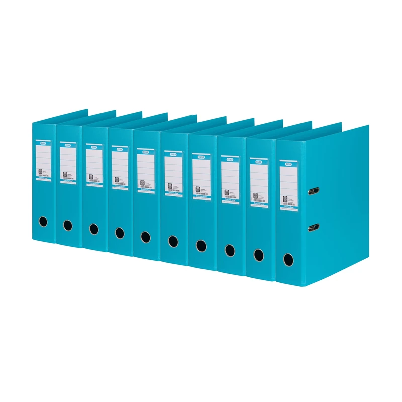 Elba A4 Strong Line 8 cm Wide Plastic Inner and Outer Folder - Mint (Pack of 10)