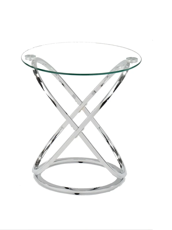 ASPECT Monarch Coffee/Side End Table, Chrome, 52 x 52 x 56.5 cm