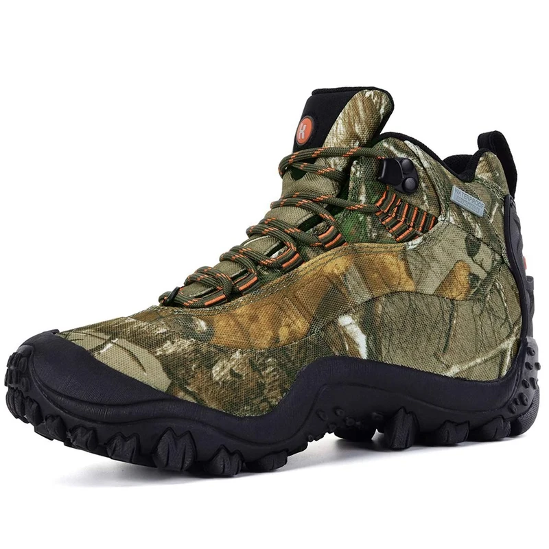 XPETI Mens Walking Boots Hiking Boots Men Trekking Mountain Shoes 6" Mid High Rise Summer Winter Camouflage Size 8.5 UK