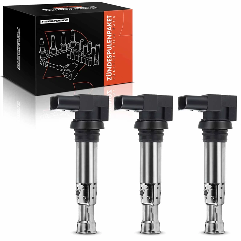 Frankberg 3x Ignition coil Ignition module Compatible with A1 A2 A3 Bor.a Golf IV V VI Jett.a III Passa.t Polo Shara.n Tigua.n Toura.n Toledo Fabia Octavia Superb II Replace# 036905715